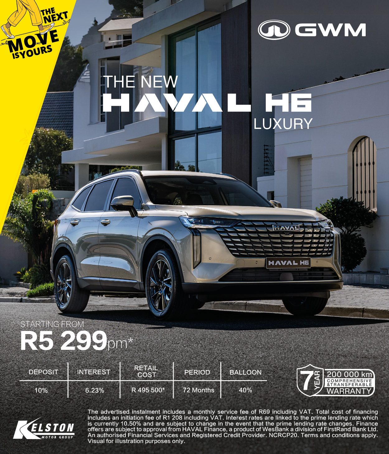 From ONLY R5,299pm you can drive the New HAVAL H6