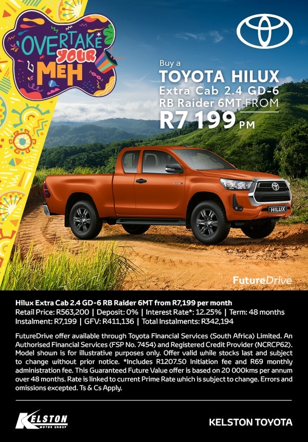 Buy a Hilux Extra Cab 2.4 Raider from R7,199pm