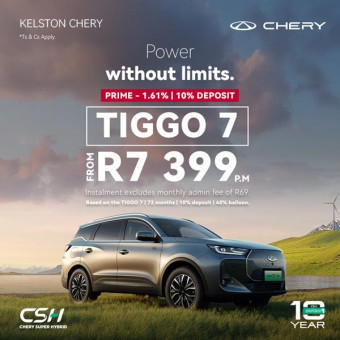  Get a Tiggo 7 CSH (PHEV) from R7,399pm*