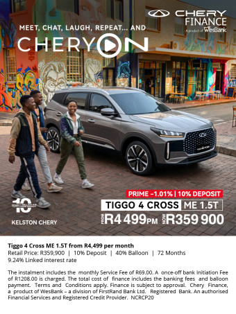 Get the Tiggo 4 Cross ME from R4,499pm