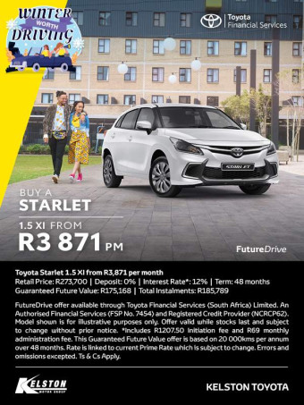 Get a Starlet 1.5 from only R3,871pm