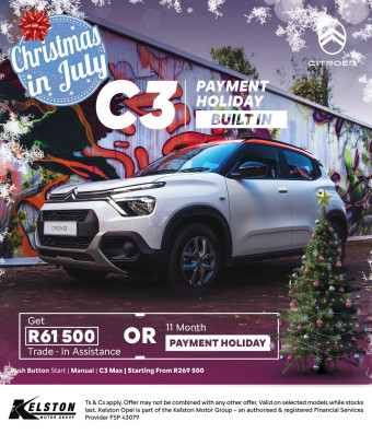 Buy the Citroen C3 Max now with R61,500 trade-in assistance OR an 11 Month Payment Holiday