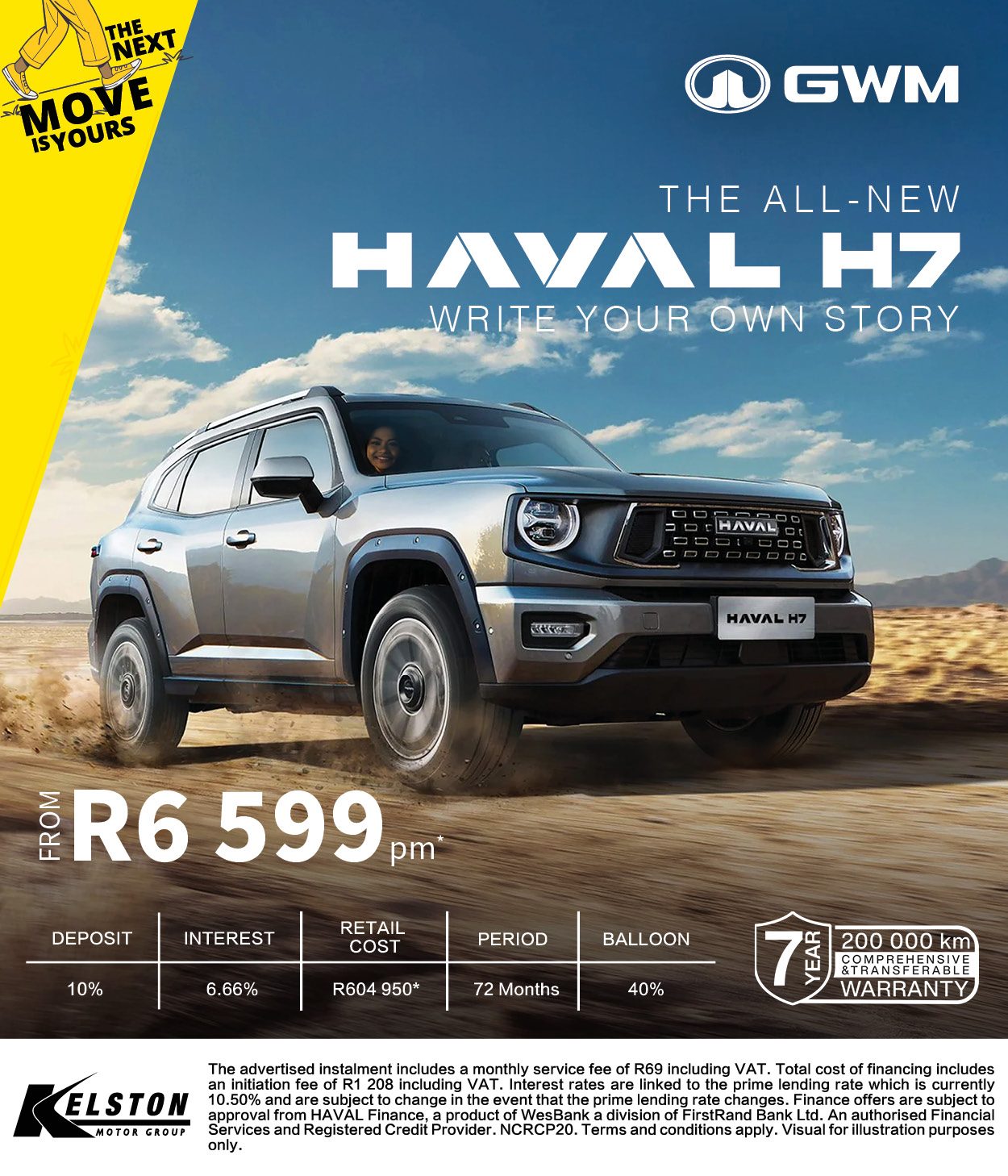 Drive the all-new HAVAL H7 from R6,599pm