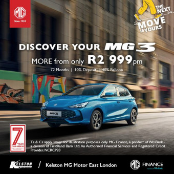 Buy an MG3 NOW only from R2,999pm