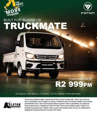 The Foton Truckmate from only R2,999pm
