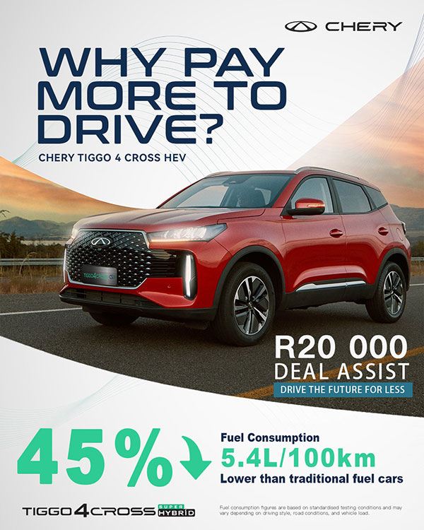 Buy the Tiggo 4 Cross HEV and get up to R20,000 Deal Assist
