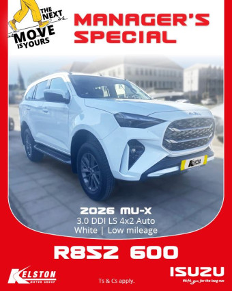 2025 MU-X 3.0DDI LS 4x2 Auto White for R852,600