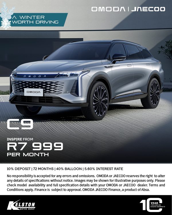 Drive the Omoda C9 from R7,999pm*