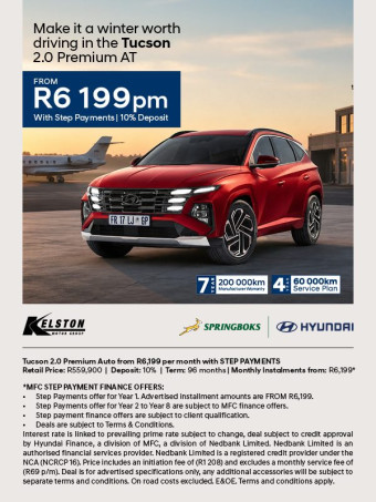 Drive the Hyundai Tucson now from R6,199pm*