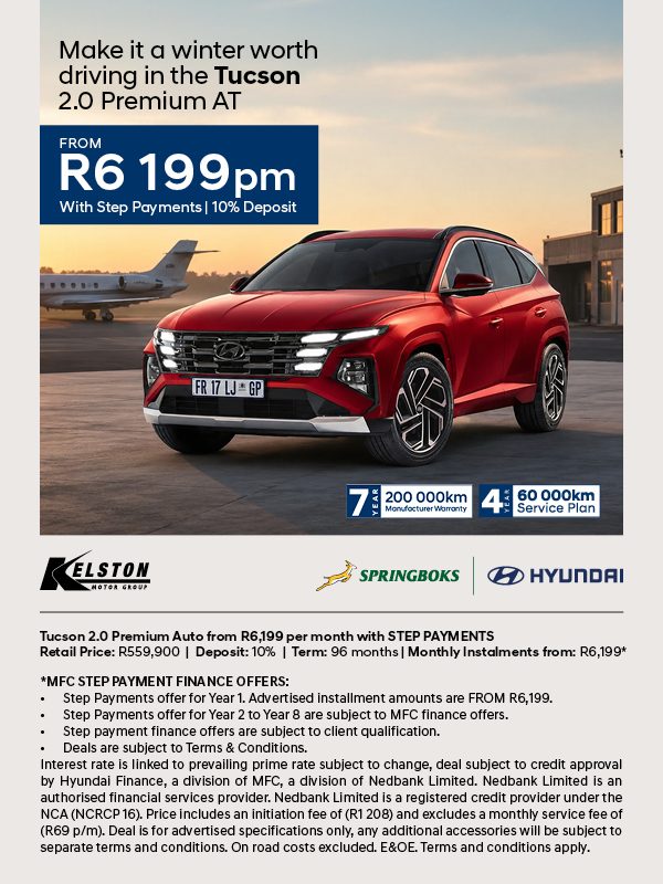 Drive the Hyundai Tucson now from R6,199pm*