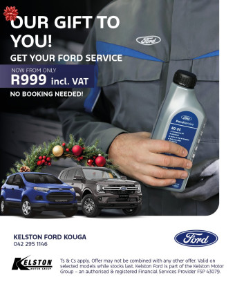 Get your Ford serviced from only R999 incl. VAT