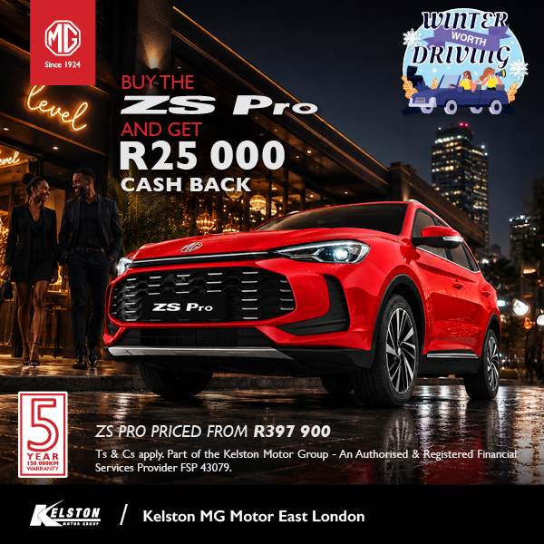 Get a R25,000 Cash Back when you buy a ZS Pro*