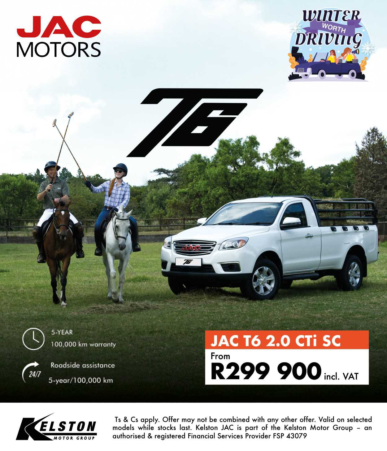 Get the JAC T6 SC from R299,900