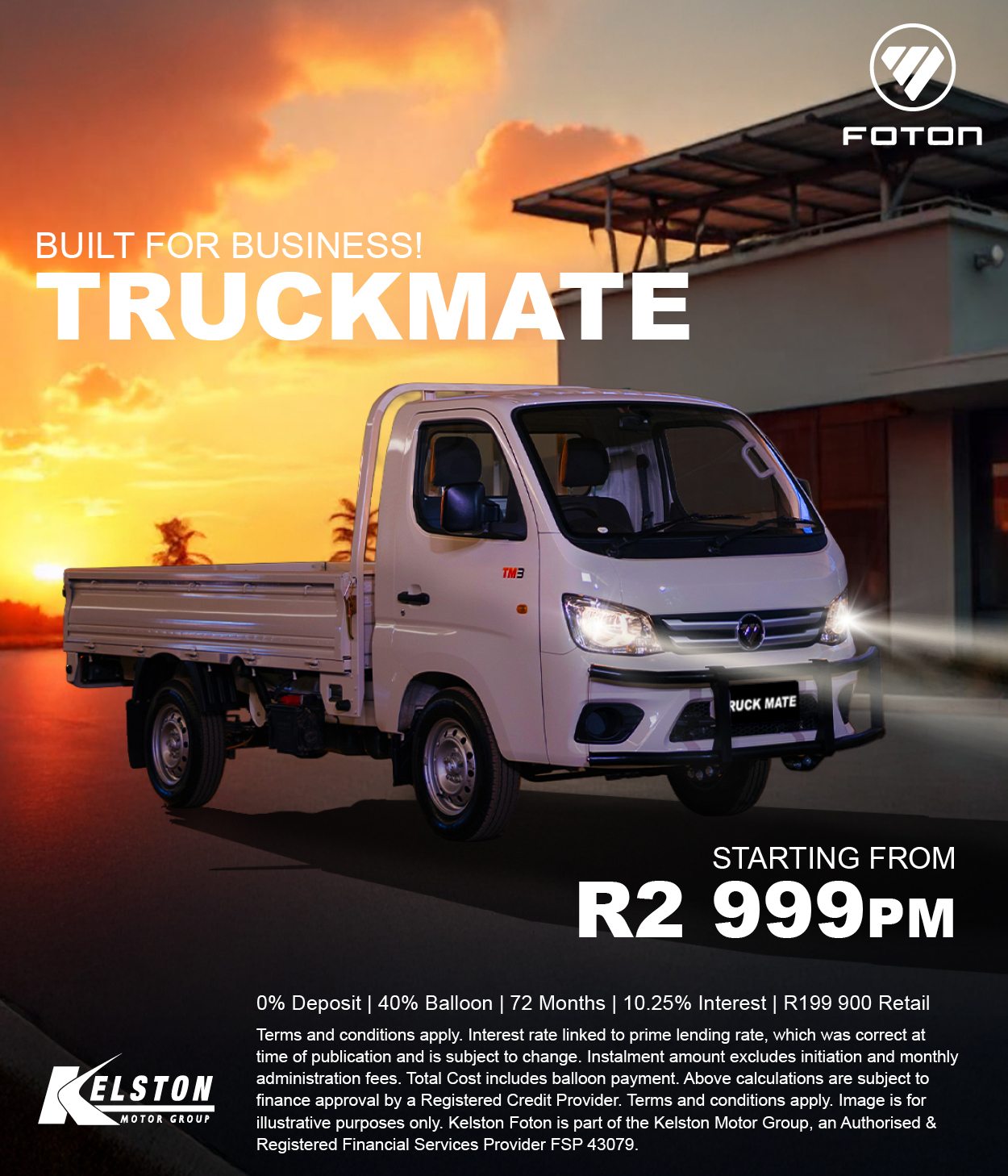 The Foton Truckmate from only R2,999pm