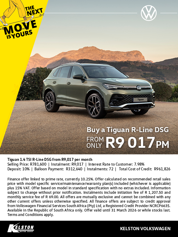 Buy a Tiguan R-Line DSG from only R9,017pm