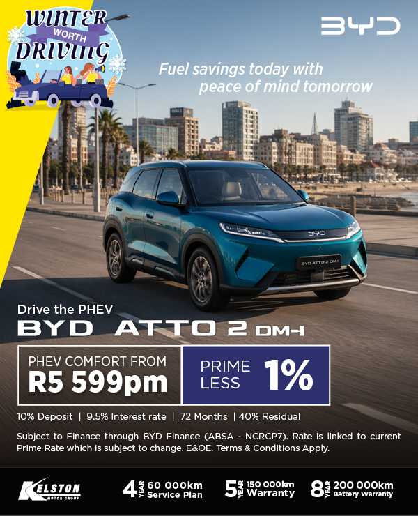 Drive the PHEV BYD Atto 2 DM-i Comfort from R5,599pm*