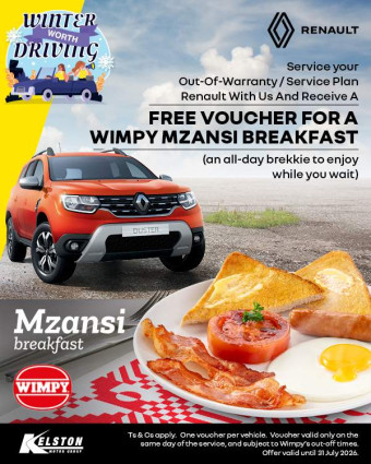 Receive a FREE voucher for a Wimpy Mzansi Breakfast when you service your car with us*
