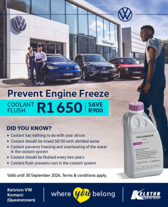 Get a coolant flush from R1650 - SAVE R900*