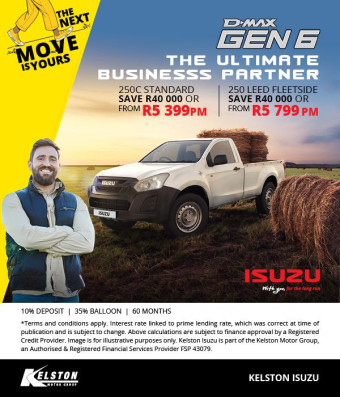 Get the D-Max Gen 6 Single Cab from R5,399pm OR save R40,000