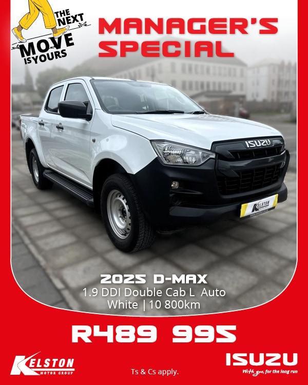 2025 D-MAX 1.9 DDI Double Cab L Auto for R489,995