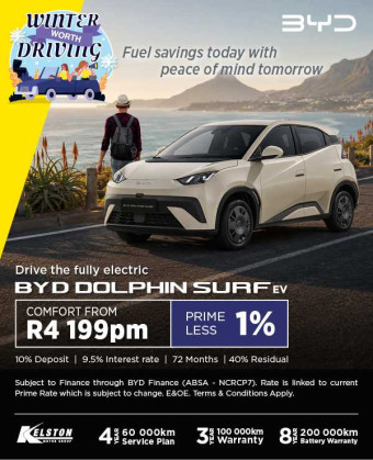 Drive the fully electric Dolphin Surf EV Comfort from R4,199pm*