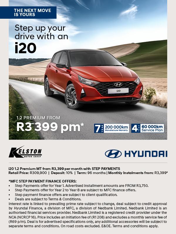 Get the i20 1.2 Premium from ONLY R3,399pm*