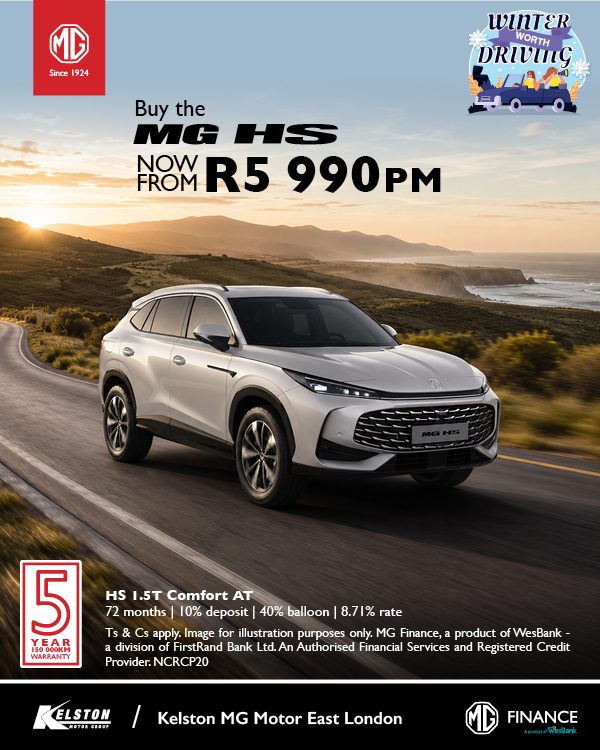 Buy the MG HS now from R5,990pm*