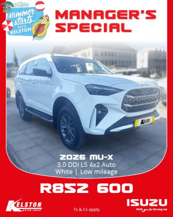 2025 MU-X 3.0DDI LS 4x2 Auto White for R852,600