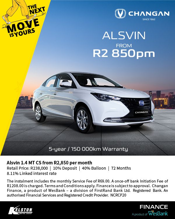 Get the Changan Alsvin from ONLY R2,850pm