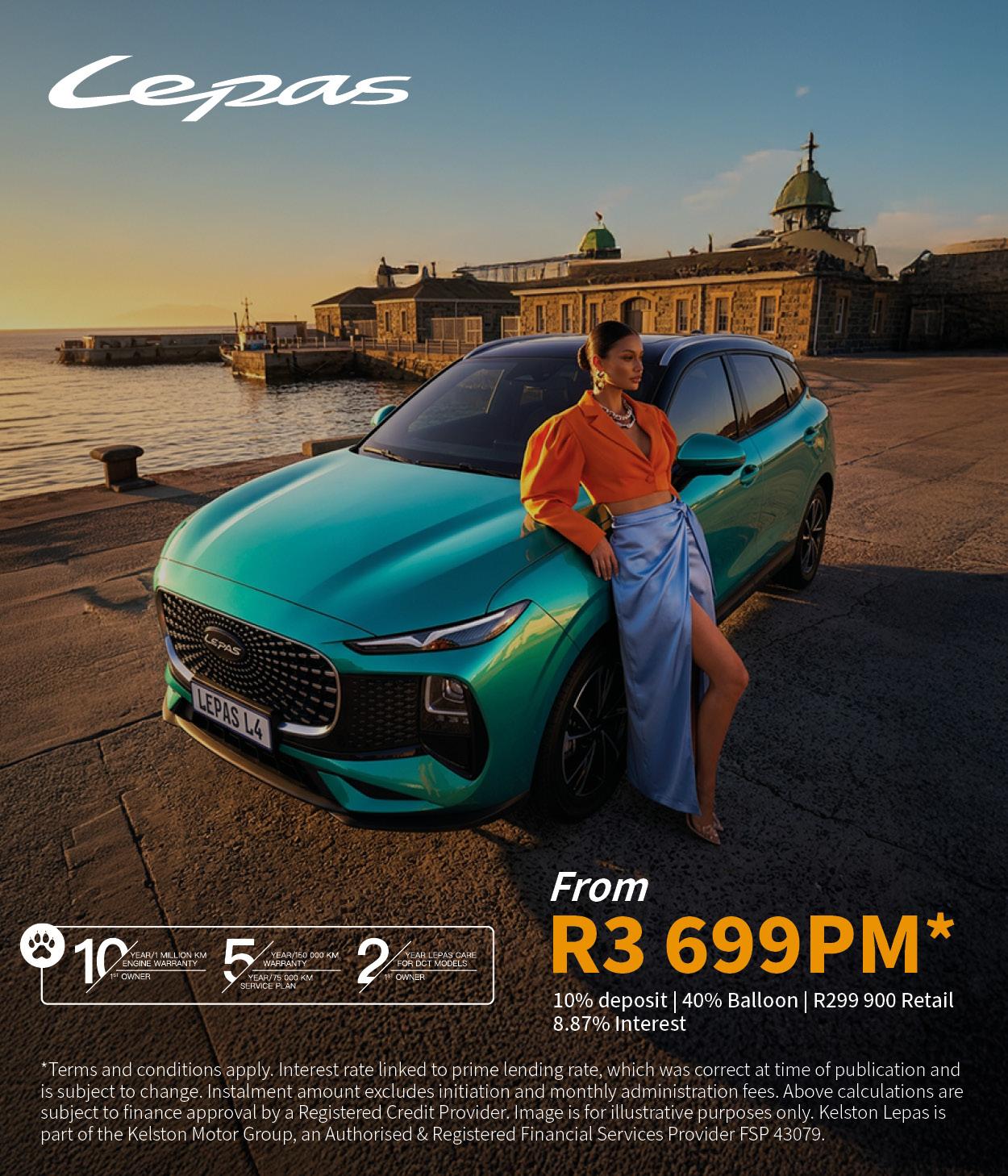 Get the new Lepas L4 from only R3,699pm*