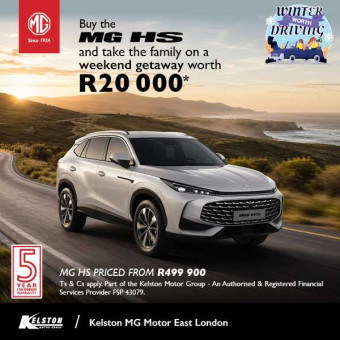 Buy the MG HS and take the family on a weekend getaway worth R20,000*