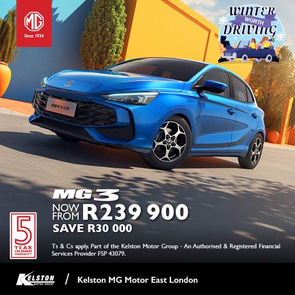 SAVE R30,000 when you buy the MG3*