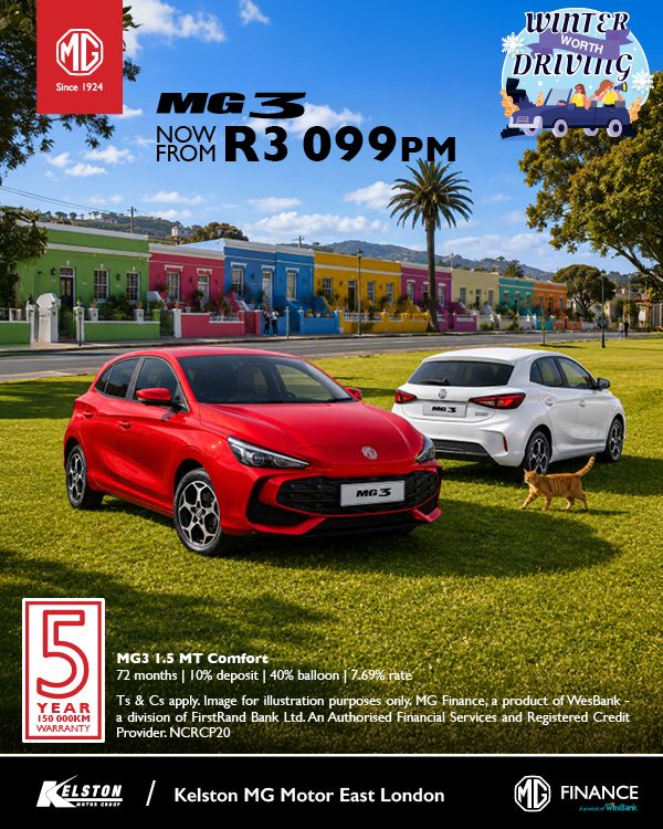 Get the MG3 now from R3,099pm*