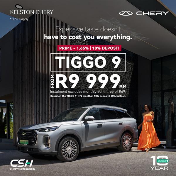 Get the Tiggo 9 CSH (PHEV) from R9,999pm*