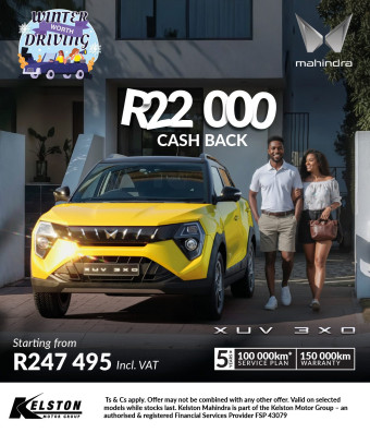 Get a R22,000 Cash Back when you buy the Mahindra XUV 3XO*