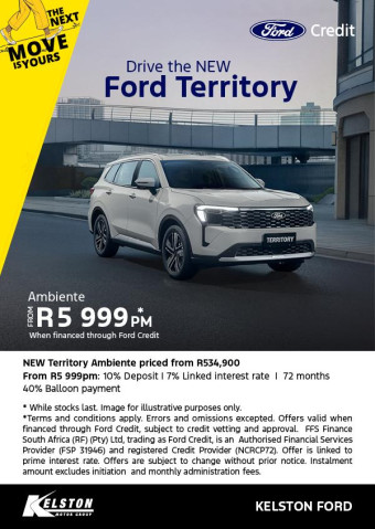 Drive a Territory Ambiente from R5,999pm*