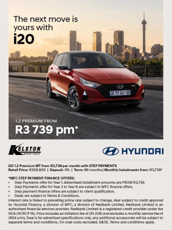 Get the i20 1.2 Premium from ONLY R3,739pm*