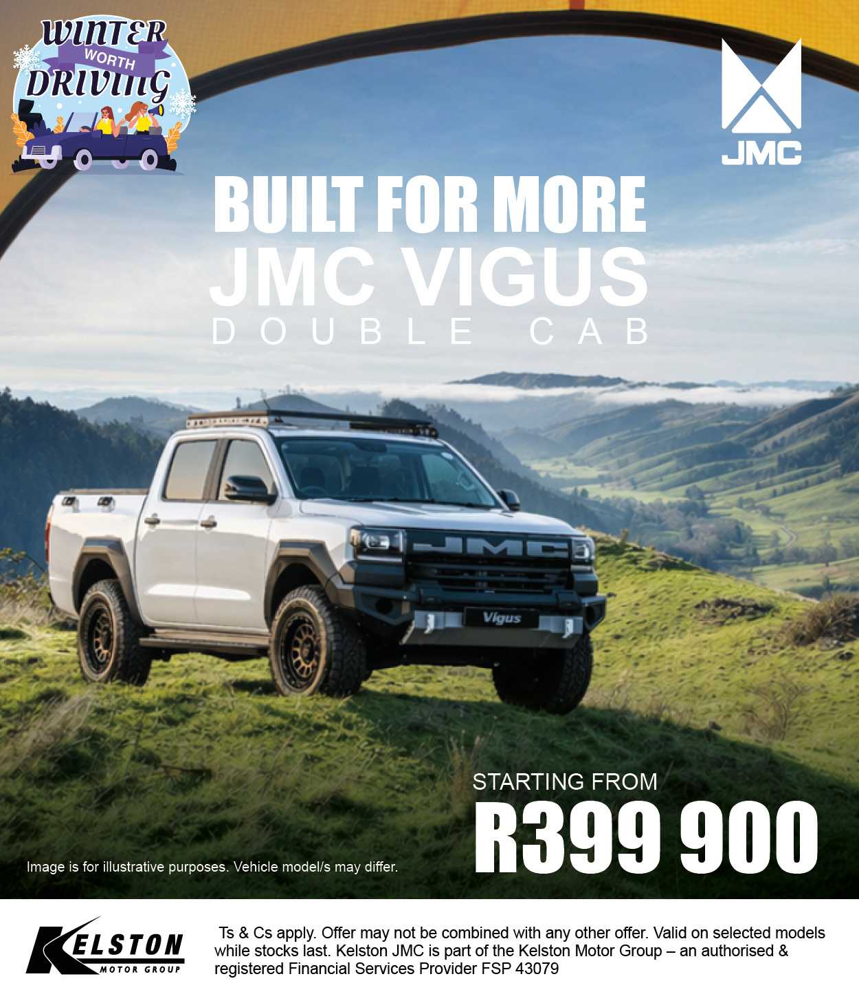 Get the JMC Vigus Double Cab now from R399,900