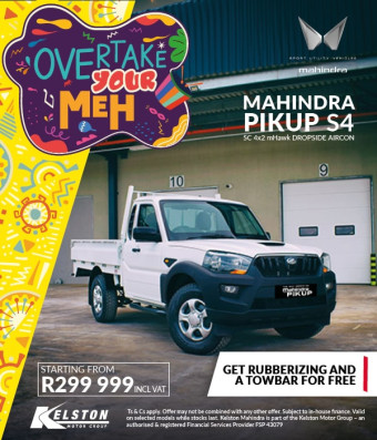 Get a FREE towbar and rubberizing when you buy Mahindra PikUp S4 Dropside
