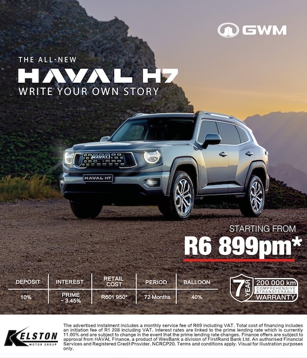 Presenting the all-new HAVAL H7 from R6,899pm