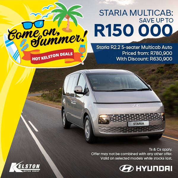 Get the Hyundai Staria and SAVE up to R150,000 on select models.