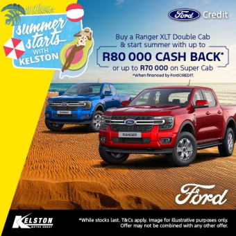 Buy a Ford Ranger and get R80,000 Cash Back* 