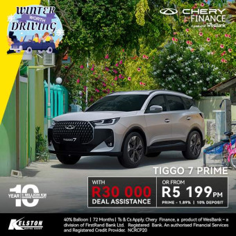 Get the Tiggo 7 Prime with R30,000 Deal Assistance*
