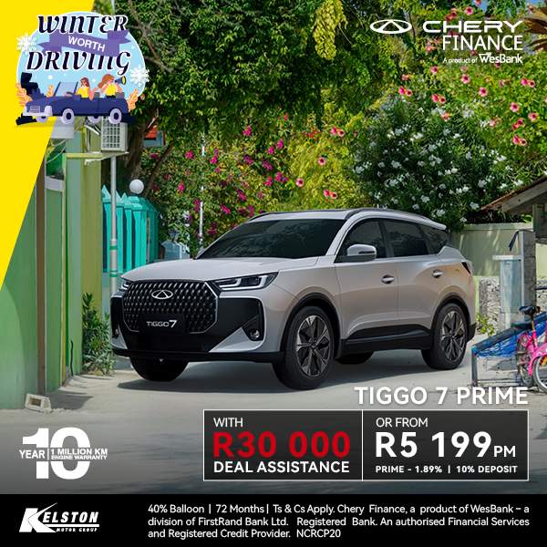 Get the Tiggo 7 Prime with R30,000 Deal Assistance*