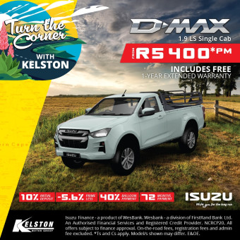 Isuzu D-Max 1.9 DDI Single Cab HR LS from R5,400pm