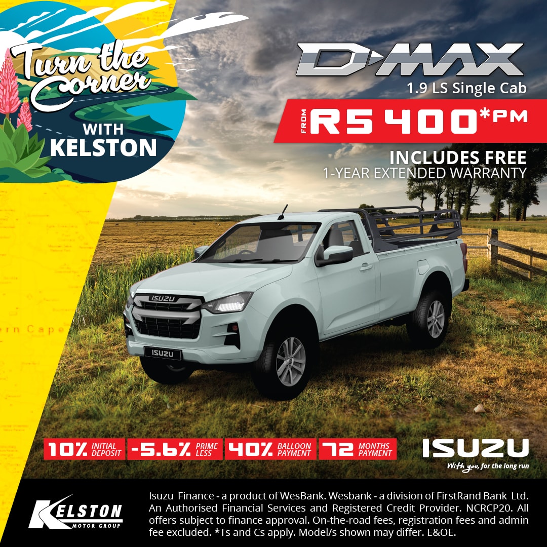 Isuzu D-Max 1.9 DDI Single Cab HR LS from R5,400pm