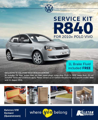 Service your Polo Vivo with a Service Kit and get a FREE 1L brake fluid*