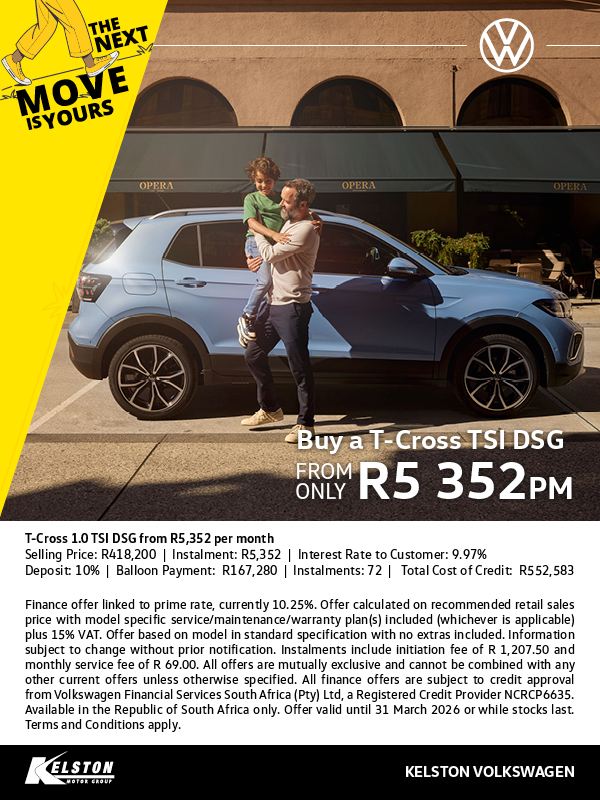 Buy the T-Cross TSI from only R5,352pm