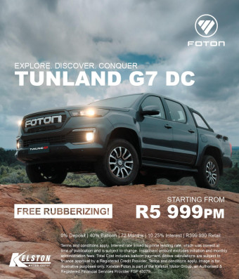 Get FREE rubberizing when you buy the Tunland G7 DC from R5,995pm