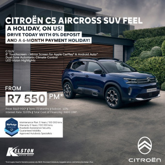 Get the Citroen C5 Aircross Feel from R7,550pm